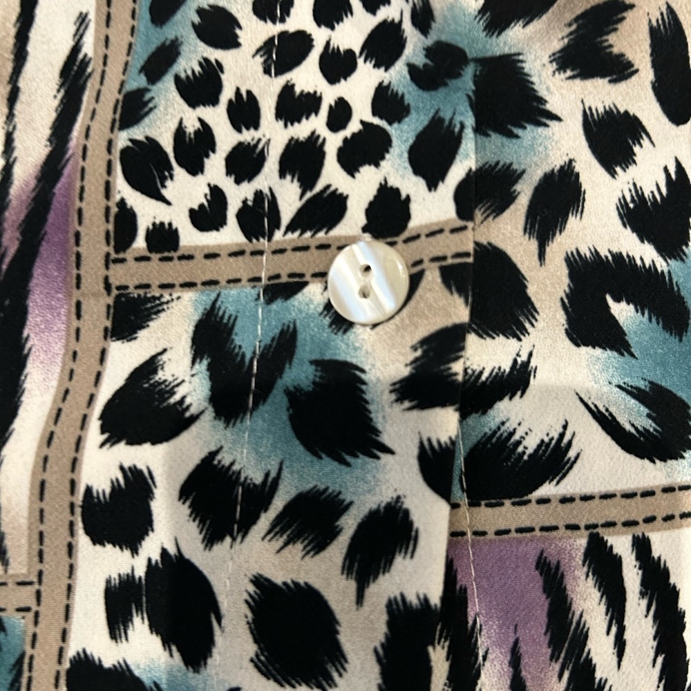 Vintage Alfred Dunner Animal Print Blouse - Picture 5 of 7